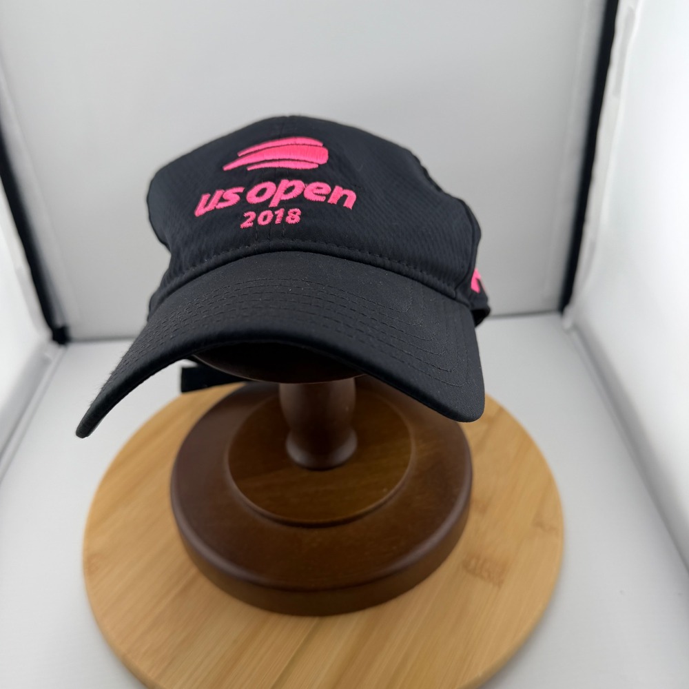 Under Armour 2018 US Open Tennis Hat Black Pink Adjustable Performance Cap